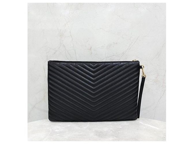 Autre Marque Clutch con tracolla in pelle matelassé - vista 3