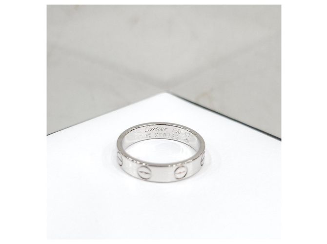 Cartier Anello LOVE Band Oro Bianco Dimensione Small - vista 10