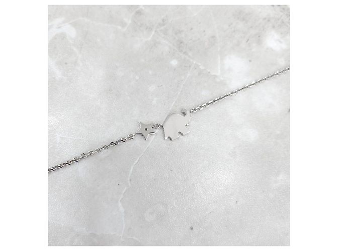 Dior Logo Crystal Cubic Silver Halskette - Ansicht 14