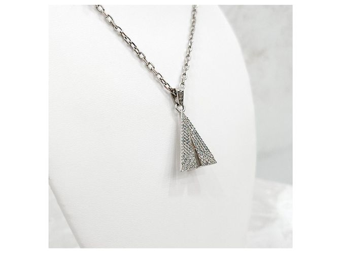 Collana Louis Vuitton Paper Plane Marrone Pelle - vista 12