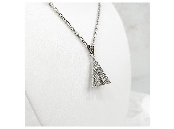 Collana Louis Vuitton Paper Plane Marrone Pelle - vista 4