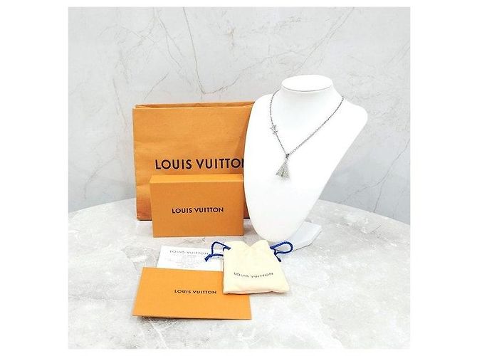 Collana Louis Vuitton Paper Plane Marrone Pelle - vista 8