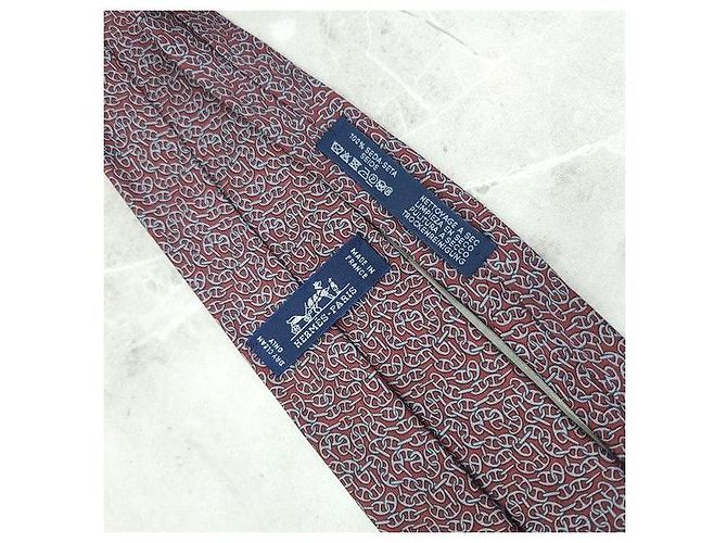 Hermès Chandal Pattern Tie Leather - view 4
