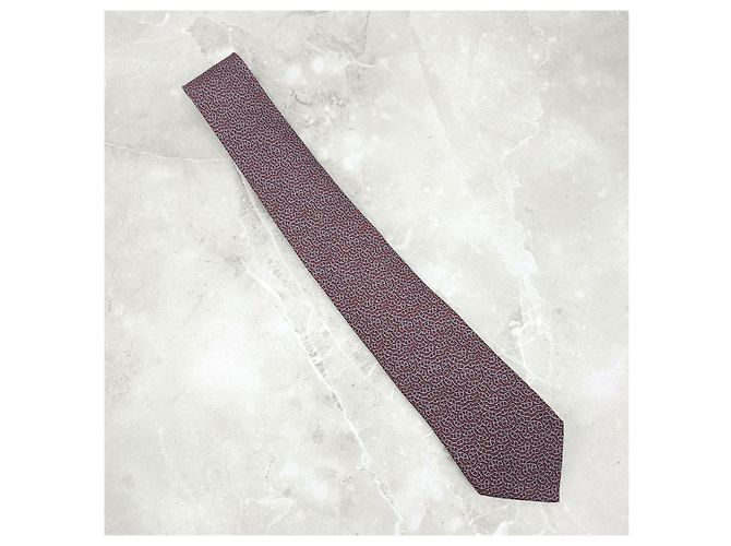 Hermès Chandal Pattern Tie Leather - view 7