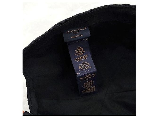 Louis Vuitton Cappello Essential in denim monogram nero - vista 5