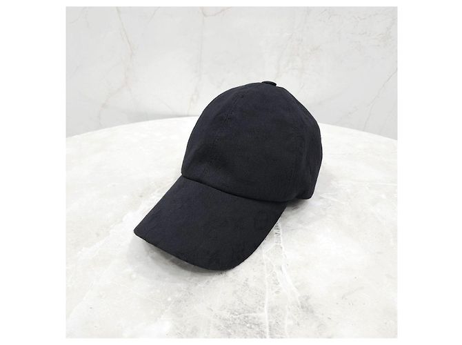 Louis Vuitton Cappello Essential in denim monogram nero - vista 6
