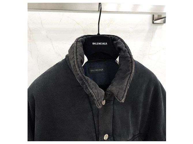 Balenciaga Gesteppte japanische Denimjacke - Ansicht 3