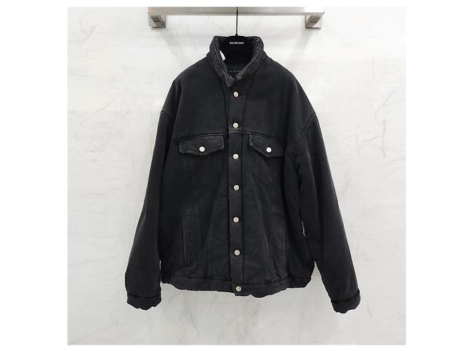 Balenciaga Gesteppte japanische Denimjacke - Ansicht 6