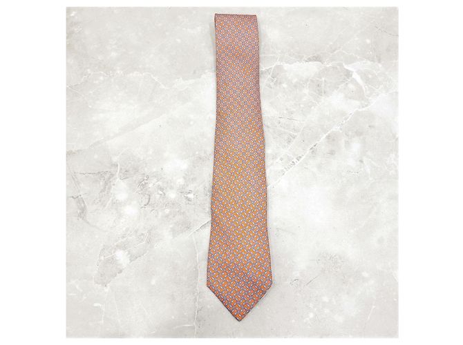 Corbata de seda estampada Hermès - vista 6