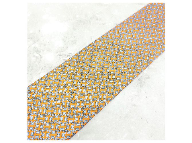 Corbata de seda estampada Hermès - vista 9