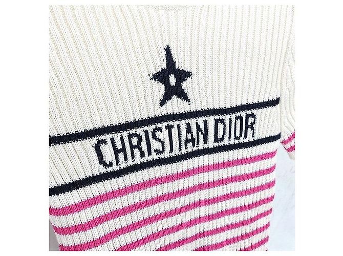 Dior Riviera Stripe Strickshirt mit kurzen Ärmeln - Ansicht 4
