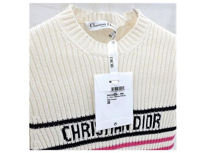 Dior Riviera Stripe Strickshirt mit kurzen Ärmeln - Ansicht 5