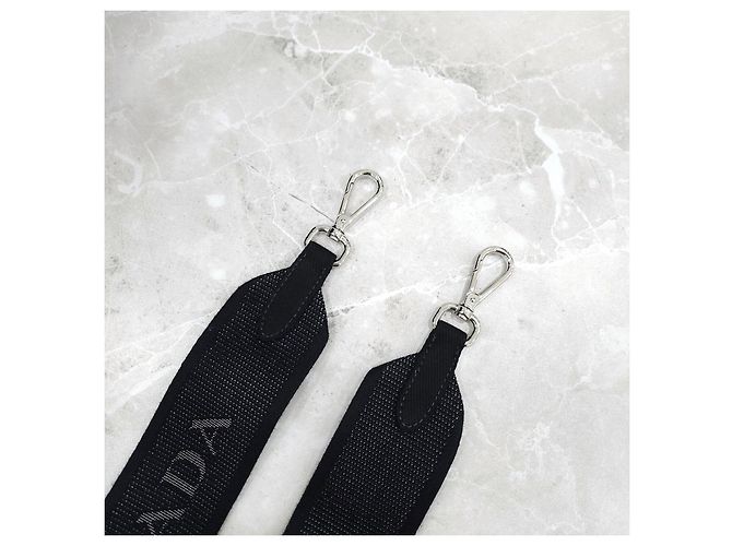 Prada Triangle Logo Canvas Drill Tote Bag - Ansicht 15