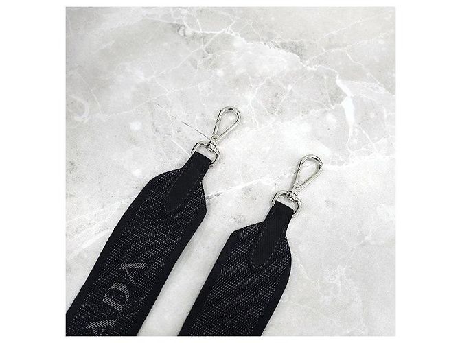 Prada Triangle Logo Canvas Drill Tote Bag - Ansicht 6