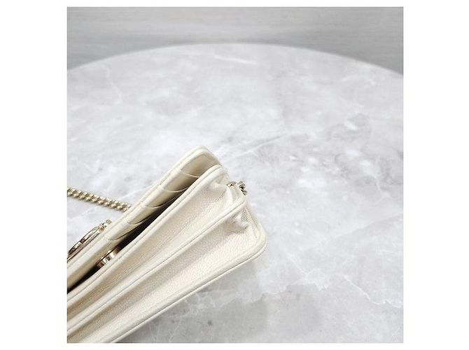 Chanel Borsa a tracolla Boy Chevron WOC con catena Caviar - vista 8