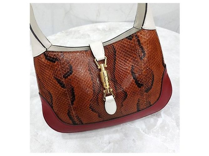 Gucci Borsa Jackie Small in pitone - vista 5