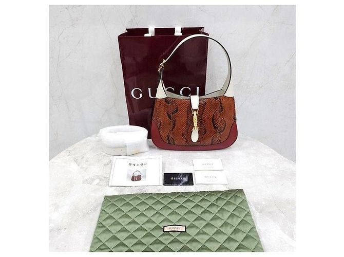 Gucci Borsa Jackie Small in pitone - vista 9