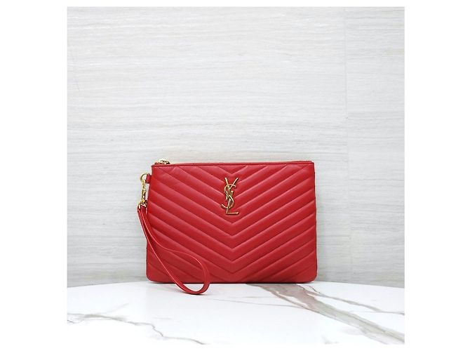 Autre Marque Clutch Cassandra Matelassé Red - vista 11