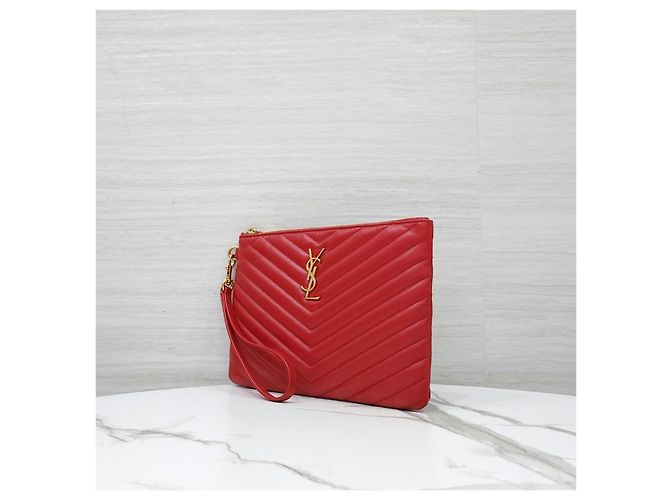 Autre Marque Clutch Cassandra Matelassé Red - vista 12