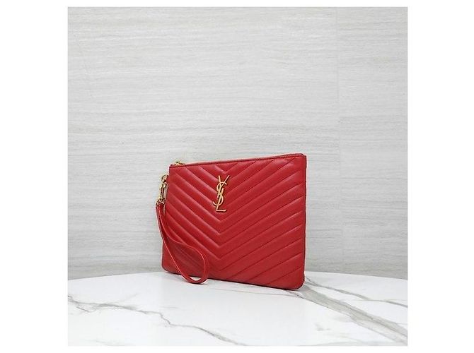 Autre Marque Clutch Cassandra Matelassé Red - vista 2