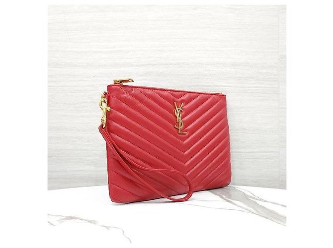 Autre Marque Clutch Cassandra Matelassé Red - vista 4