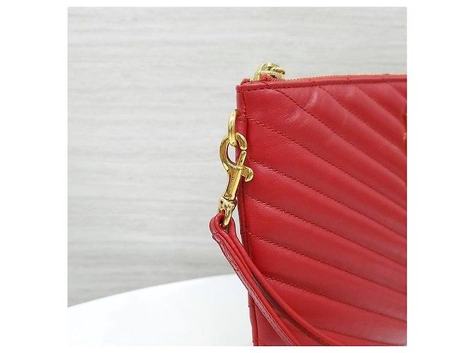 Autre Marque Clutch Cassandra Matelassé Red - vista 6