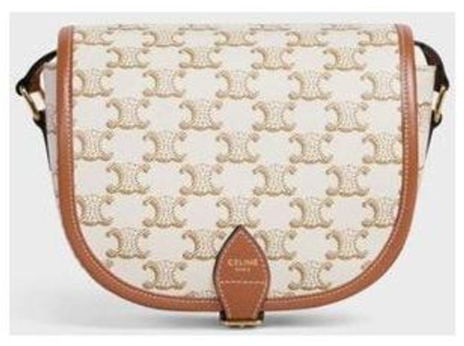 Céline Borsa Polka Medium in tela Triomphe - vista 10