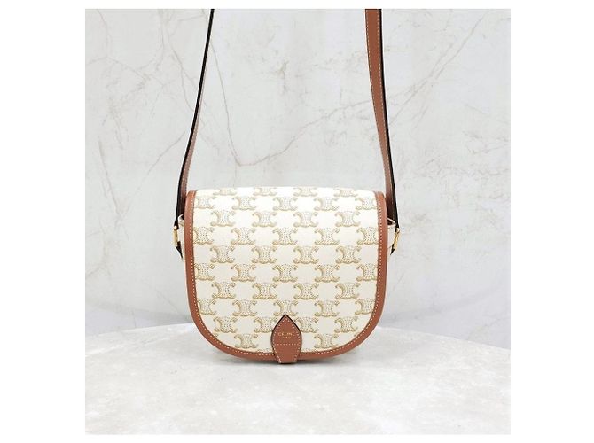 Céline Borsa Polka Medium in tela Triomphe - vista 12