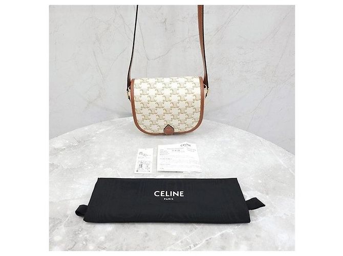 Céline Borsa Polka Medium in tela Triomphe - vista 9