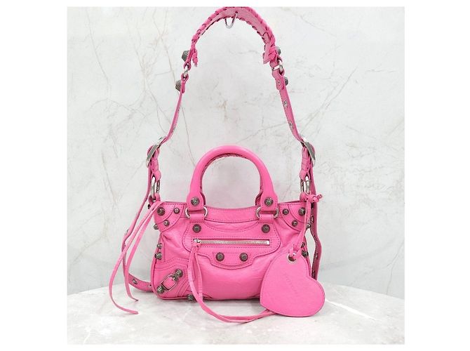 Balenciaga Borsa a tracolla piccola Neo Lurcagol Rosa - vista 10