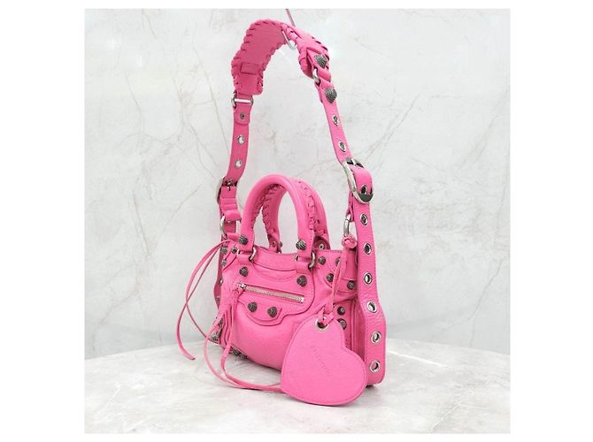 Balenciaga Borsa a tracolla piccola Neo Lurcagol Rosa - vista 11