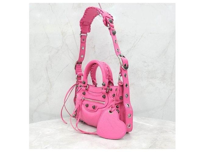 Balenciaga Borsa a tracolla piccola Neo Lurcagol Rosa - vista 2