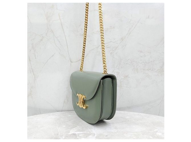 Céline Borsa a tracolla con catena Clea Versace Khaki - vista 10
