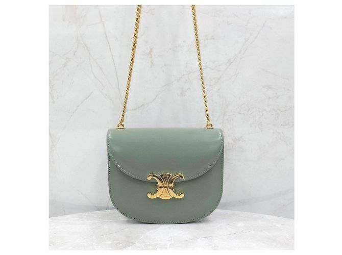 Céline Borsa a tracolla con catena Clea Versace Khaki - vista 9