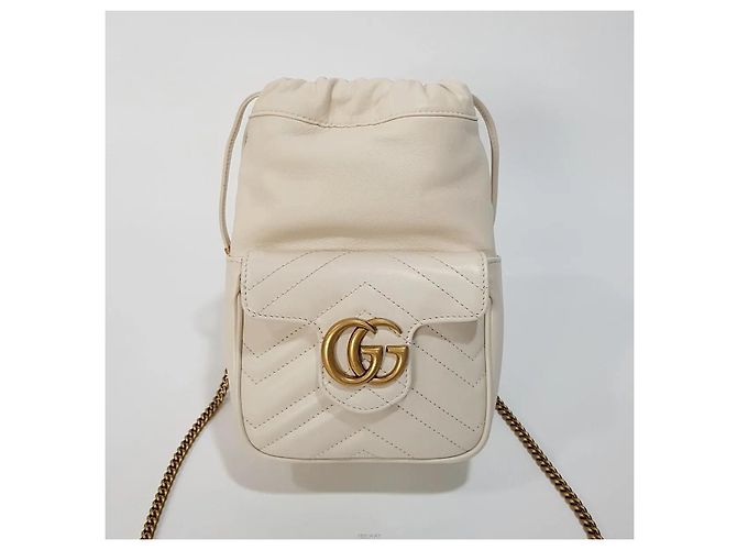 Gucci Mini Borsa Bucket con Catena - vista 2