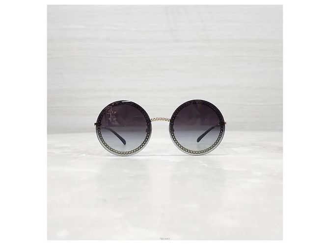 Chanel Gafas de sol con cadena de perlas - vista 3
