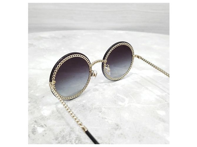 Chanel Gafas de sol con cadena de perlas - vista 5