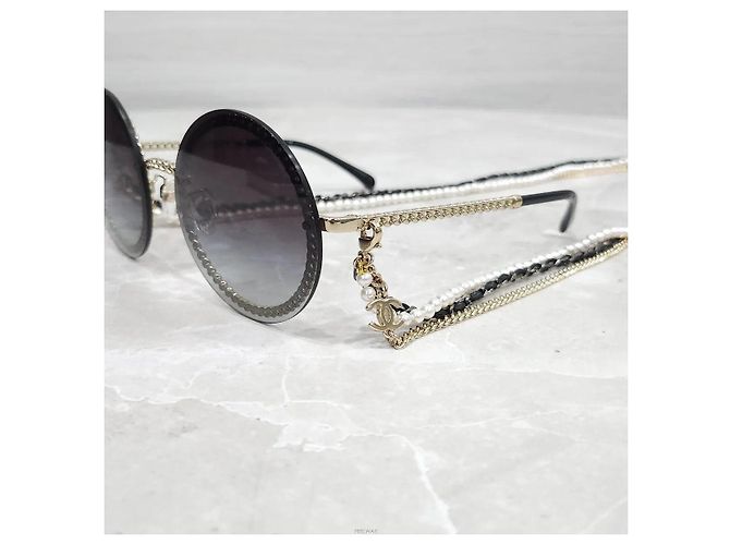 Chanel Gafas de sol con cadena de perlas - vista 8