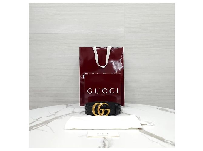 Gucci Cintura Marmont Crocodile Cayman - vista 7