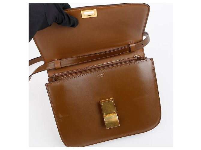 Céline Bolso de Hombro Medium Classic Box Camel - vista 10