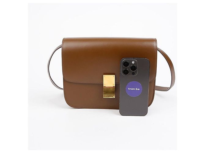 Céline Bolso de Hombro Medium Classic Box Camel - vista 9