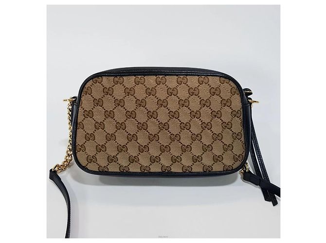 Gucci Borsa camera Marmont in tela - vista 5