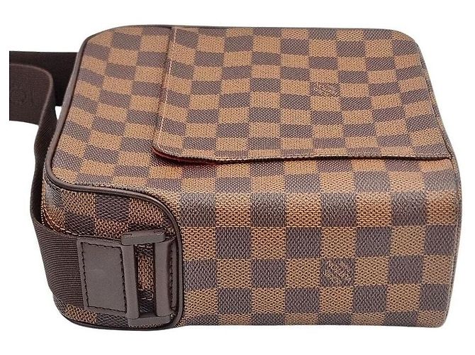 Borsa Louis Vuitton Damier Olav PM Marrone - vista 4