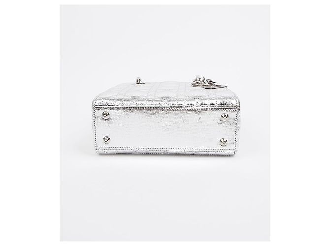 Dior Borsa a spalla Lady Tote Argento Metallizzato - vista 10