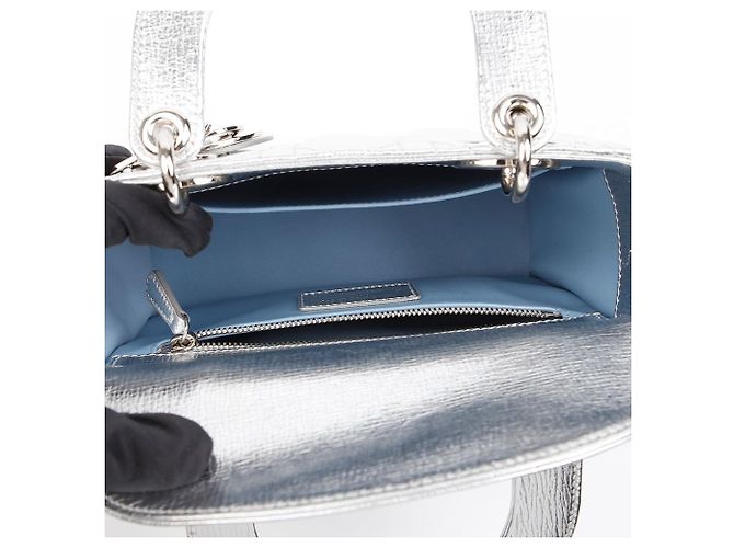Dior Borsa a spalla Lady Tote Argento Metallizzato - vista 14