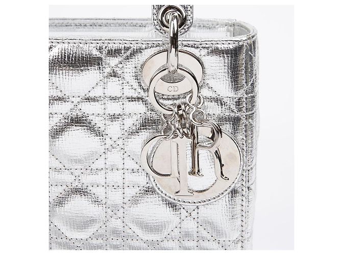 Dior Borsa a spalla Lady Tote Argento Metallizzato - vista 3