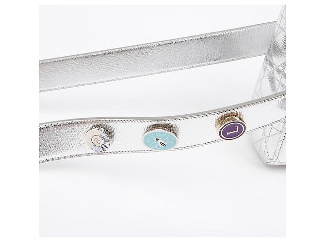 Dior Borsa a spalla Lady Tote Argento Metallizzato - vista 8
