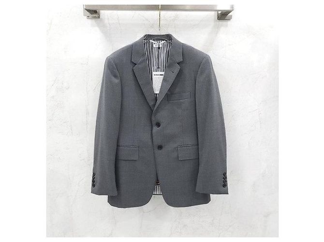 Thom Browne Mid Gray Jacke und Hose Anzug-Set - Ansicht 2