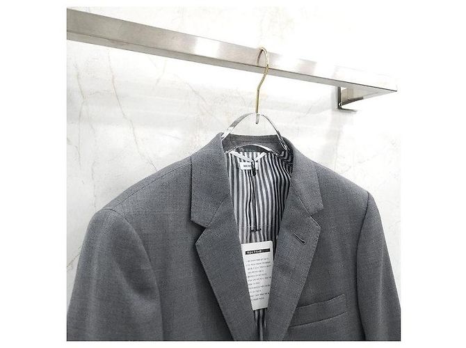 Thom Browne Mid Gray Jacke und Hose Anzug-Set - Ansicht 4