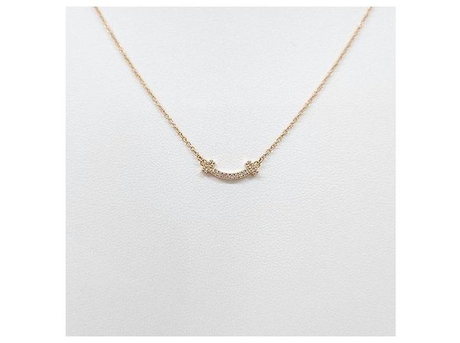 Tiffany & Co Collana Smile Mini Diamond Rose Gold - vista 2
